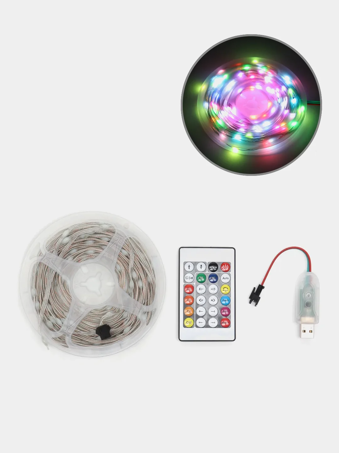 Светодиодная гирлянда  Led с пультом 10 м USB, Bluetooth Led Strip Light Dream Color