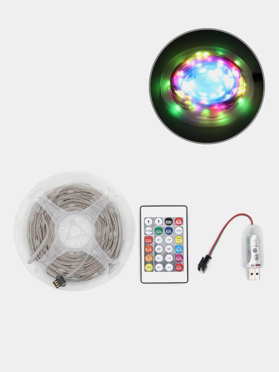 Светодиодная гирлянда Led с пультом, 10 м USB, Bluetooth Led Strip Light Dream Color
