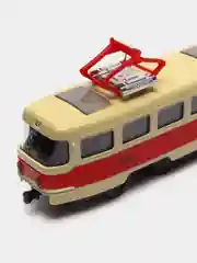 Алый трамвай светящийся звуковой / Машина игрушка Спецтехника