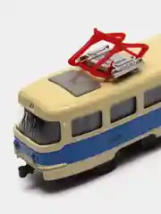 Синий трамвай светящийся звуковой / Машина игрушка Спецтехника