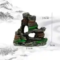 Лесной зеленый декорация для аквариума грот "Скала"