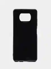 Черный ребристый чехол для Xiaomi Poco X3 NFC/X3 Pro силиконовый ROSCO тонкий с текстурой карбон