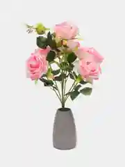 Конфетный букет из искусственных роз, 7 бутонов, длина 50 см