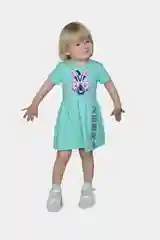 Мятный платье детское трикотажное для девочки