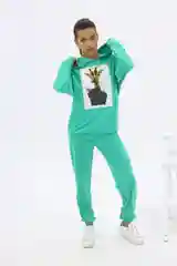 Кораллово-розовый спортивный костюм женский оверсайз