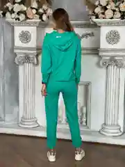 Кораллово-розовый спортивный костюм женский оверсайз