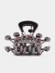 Угольный крабики для волос со стразами, металл, 2шт