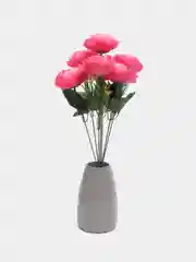 Тёмно-розовый искусственные цветы, букет, розы, высота 40см, 7бутонов