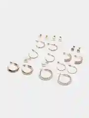 Золотой серьги кольца, сережки набор 9 пар, Infinite