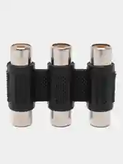 Переходник 3 гнезда RCA пластик 3 тюльпана на 3 тюльпана соединитель