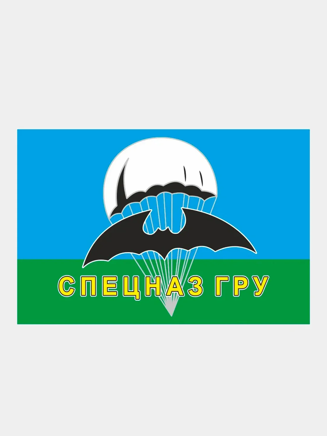 Голубой наклейка Флаг на авто по родам войск ВДВ ВМФ МЧС ГРУ ПВО ВВС Разведка 100х150 мм