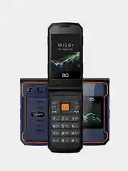 Оранжевый телефон BQ 2822 Dragon, 2 SIM, два экрана, с камерой, телефон кнопочный 2000мач