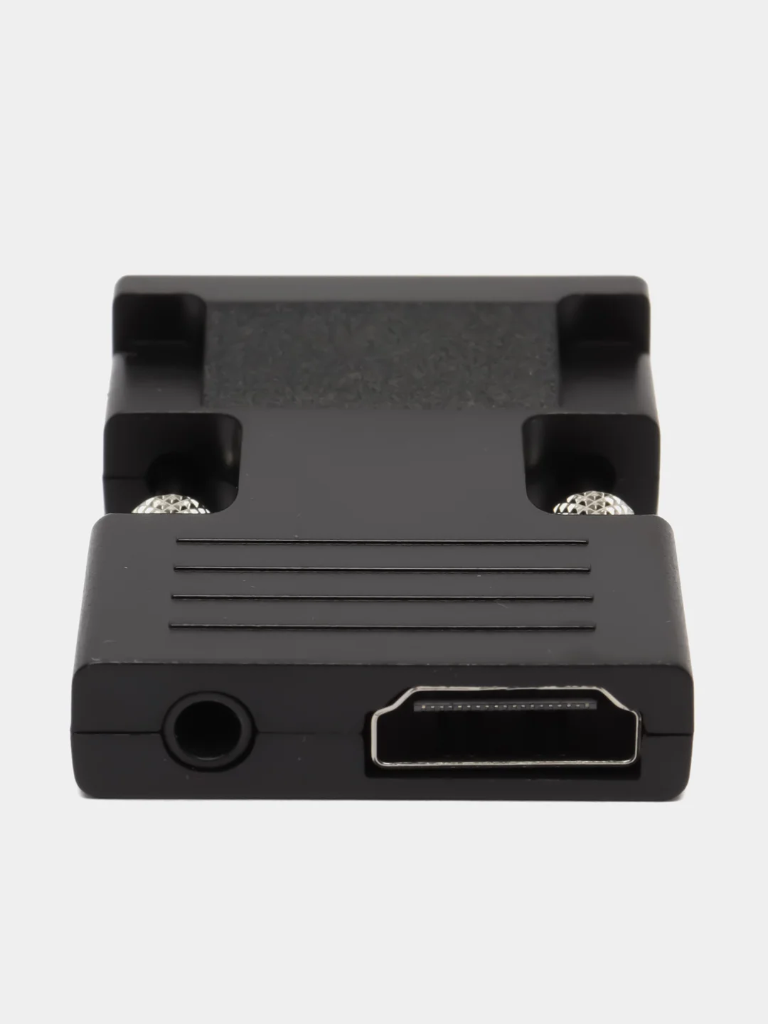 Черный портативный адаптер переходник конвертер HDMI - VGA с аудио выходом 3,5 mm