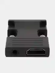 Черный портативный адаптер переходник конвертер HDMI - VGA с аудио выходом 3,5 mm