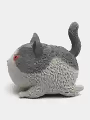 Серый мякиш-котик антистресс, набор слайм-лизун "Миньон", 2 шт, "Зайка в яблоке", Гуджитсу