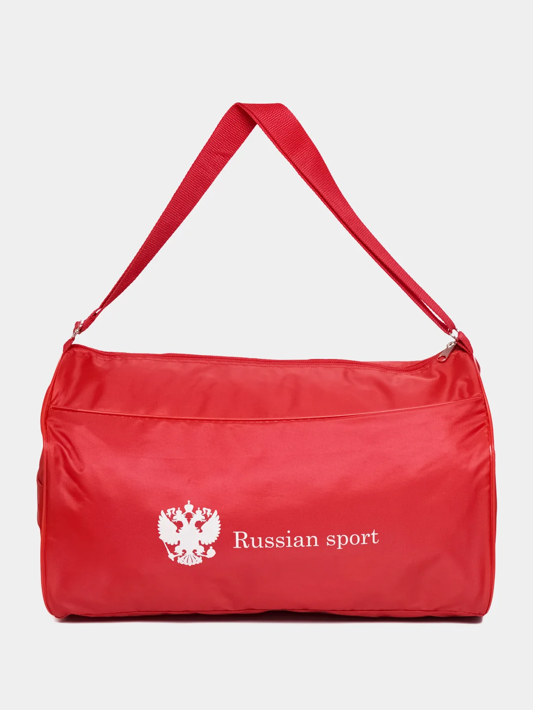 Красный сумка спортивная на молнии, на плечо, регулируемый ремень