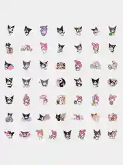 Белый наклейки стикеры Куроми, Hello kitty