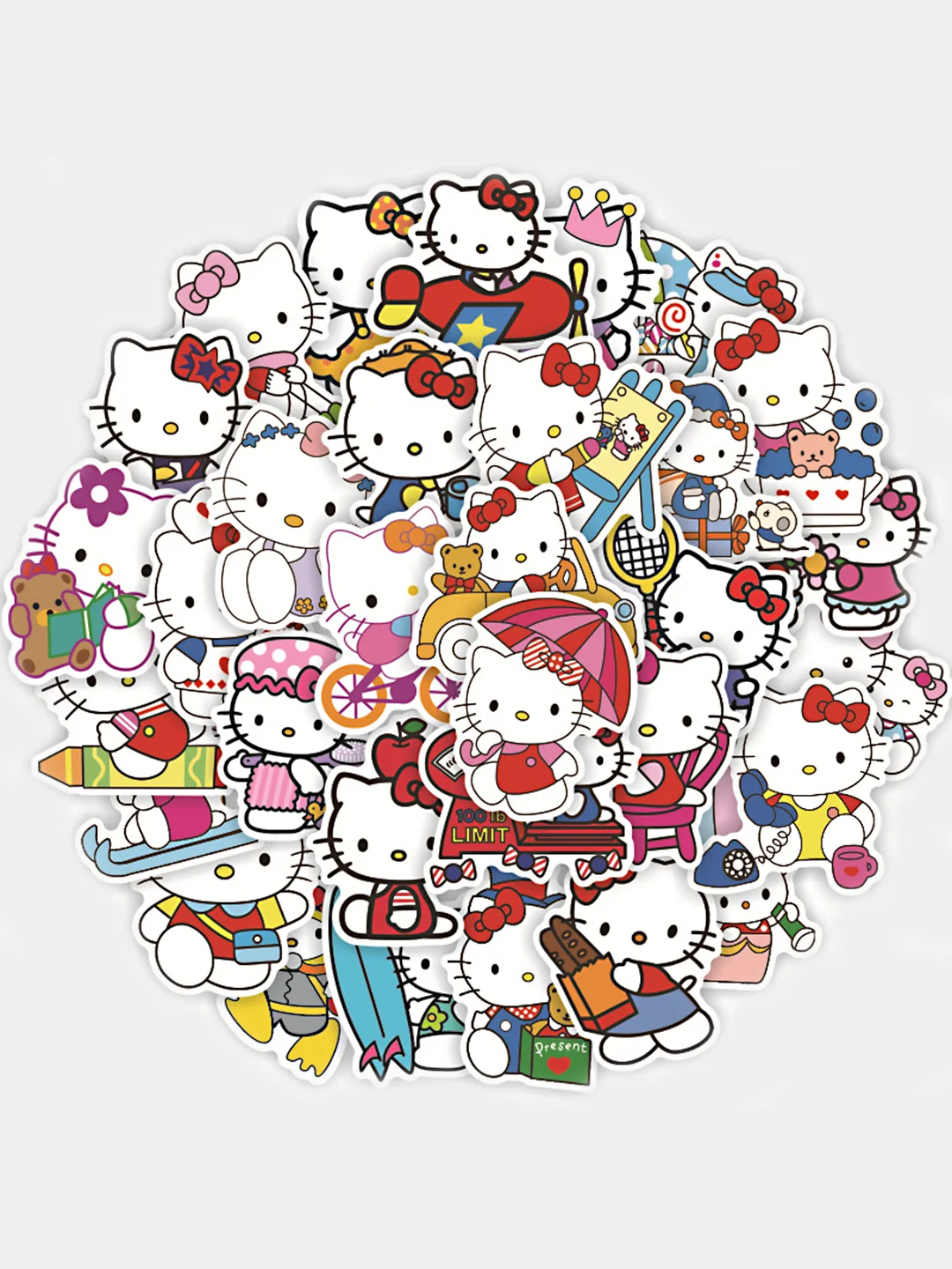 Белый наклейки стикеры Куроми, Hello kitty