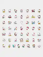 Белый наклейки стикеры Куроми, Hello kitty