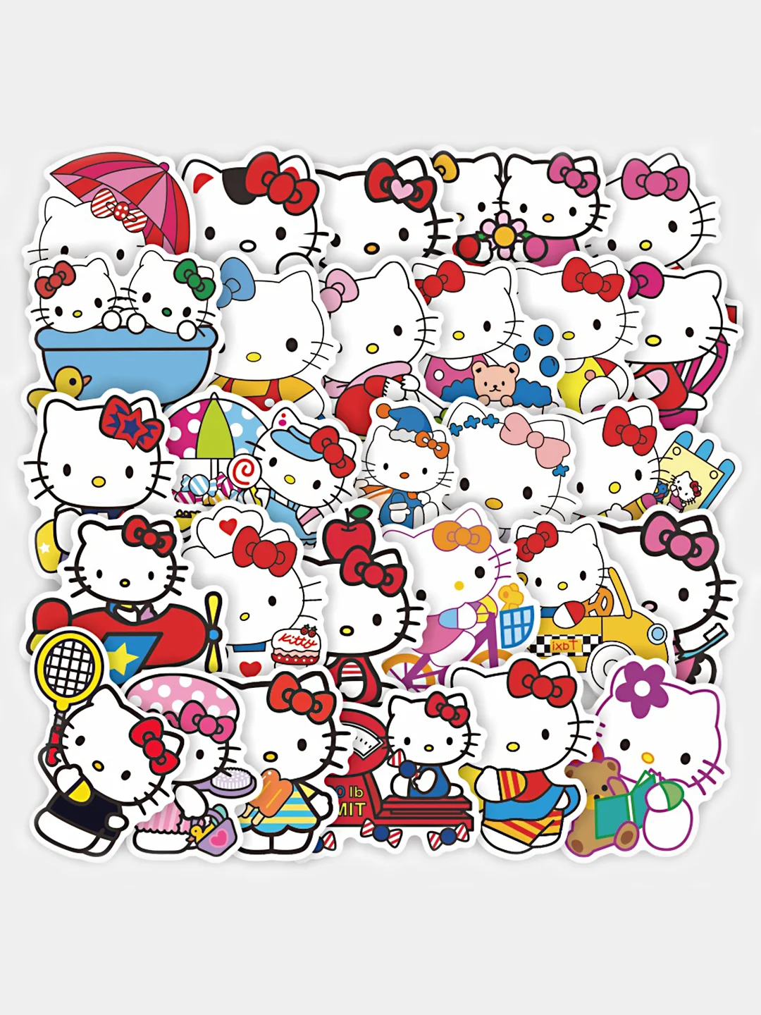 Белый наклейки стикеры Куроми, Hello kitty