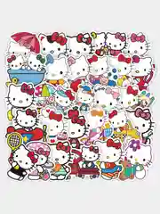 Белый наклейки стикеры Куроми, Hello kitty