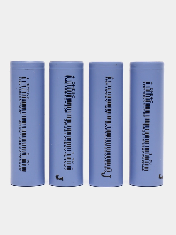 Аккумулятор литий-ионный 18650 2000mah 10C 20A INR DMC плоский + (4 штуки)