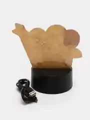Серебряный светодиодный 3D ночник