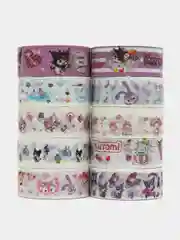 Алый стикерпак, стикеры Hello Kitty, наклейки Куроми, декоративный скотч по аниме Куроми