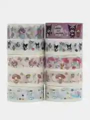 Аметистовый стикерпак, стикеры Hello Kitty, наклейки Куроми, декоративный скотч по аниме Куроми