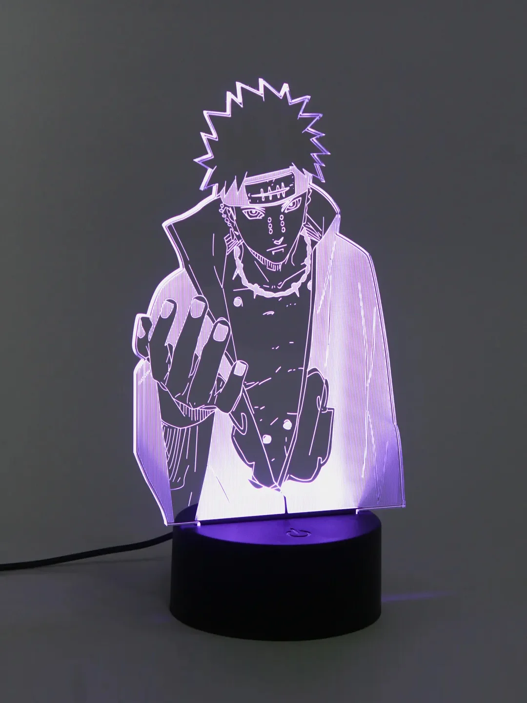 Лавандовый ночник 3D по аниме "Наруто", LED, светодиодный, USB