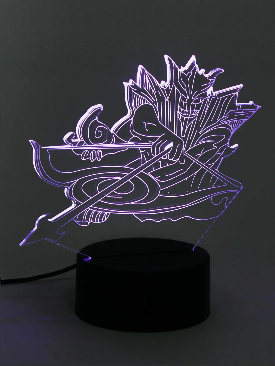 Синий ночник 3D по аниме "Наруто", LED, светодиодный, USB