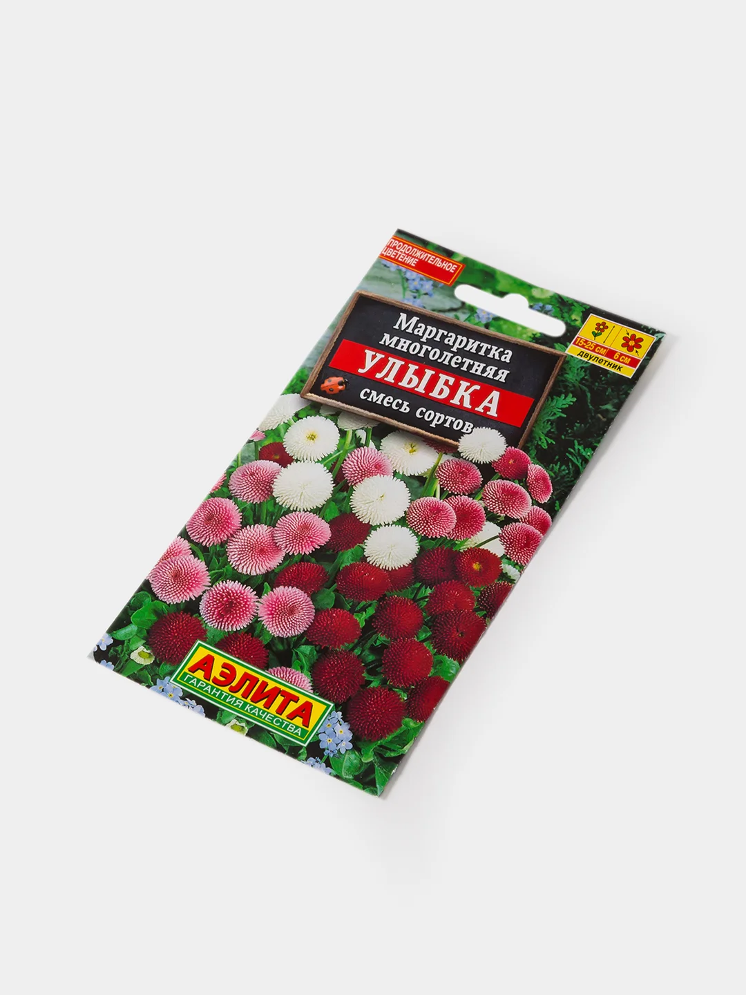 Семена Цветов Маргаритка Многолетняя Улыбка смесь сортов