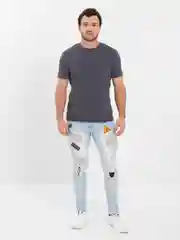 Голубой джинсы, брюки джинсовые, мужские
