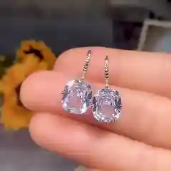 Серьги вечерние с кристаллом,серьги подвески с камнем, серьги висячие