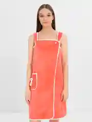 Розовый банный халат, женский, для сауны, бассейна, спортзала, пляжа, полотенце-килт из микрофибры