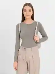 Молочный рюкзак женский, из экокожи