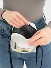 Белый женская сумка через плечо, холщовая "Динозавр"