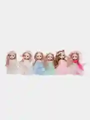 Розовый набор шарнирная кукла аниме / набор 6 кукол аниме / кукла лол / кукла леди баг