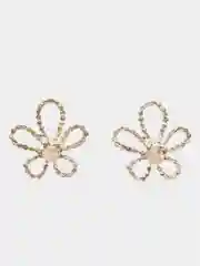 Серебряный серьги женские, со стразами, в форме цветка