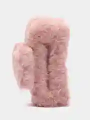Коралловый меланж заколка краб для волос, с мехом, разноцветный, крабик, меховой