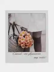 Золотой мини-открытки в стиле фотокарточки с пожеланиями для 14 февраля, 8 марта, для творчества