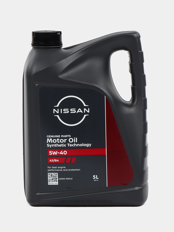 Моторное масло NISSAN Nissan Motor Oil synthetic technology 5W40 синтетическое 5 л