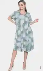 Оливковый туника женская, из хлопка, большие размеры