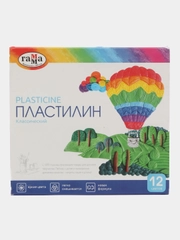Пластилин классический для детского творчества со стеком "Гамма" 12,18,24,36 цветов
