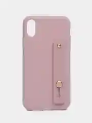 Розовый чехол, с силиконовой ручкой-держателем iPhone 11, 11 Pro, 11 Pro Max, XS, XS Max, XR, 7, 8