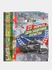 Пакет мужской 23 февраля 20х30 см 5 штук в наборе