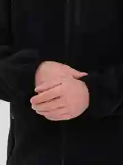 Черный толстовка на замке флисовая мужская