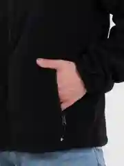 Черный толстовка на замке флисовая мужская
