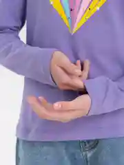 Серый металлик футболка для девочки с длинным рукавом, 7-10 лет