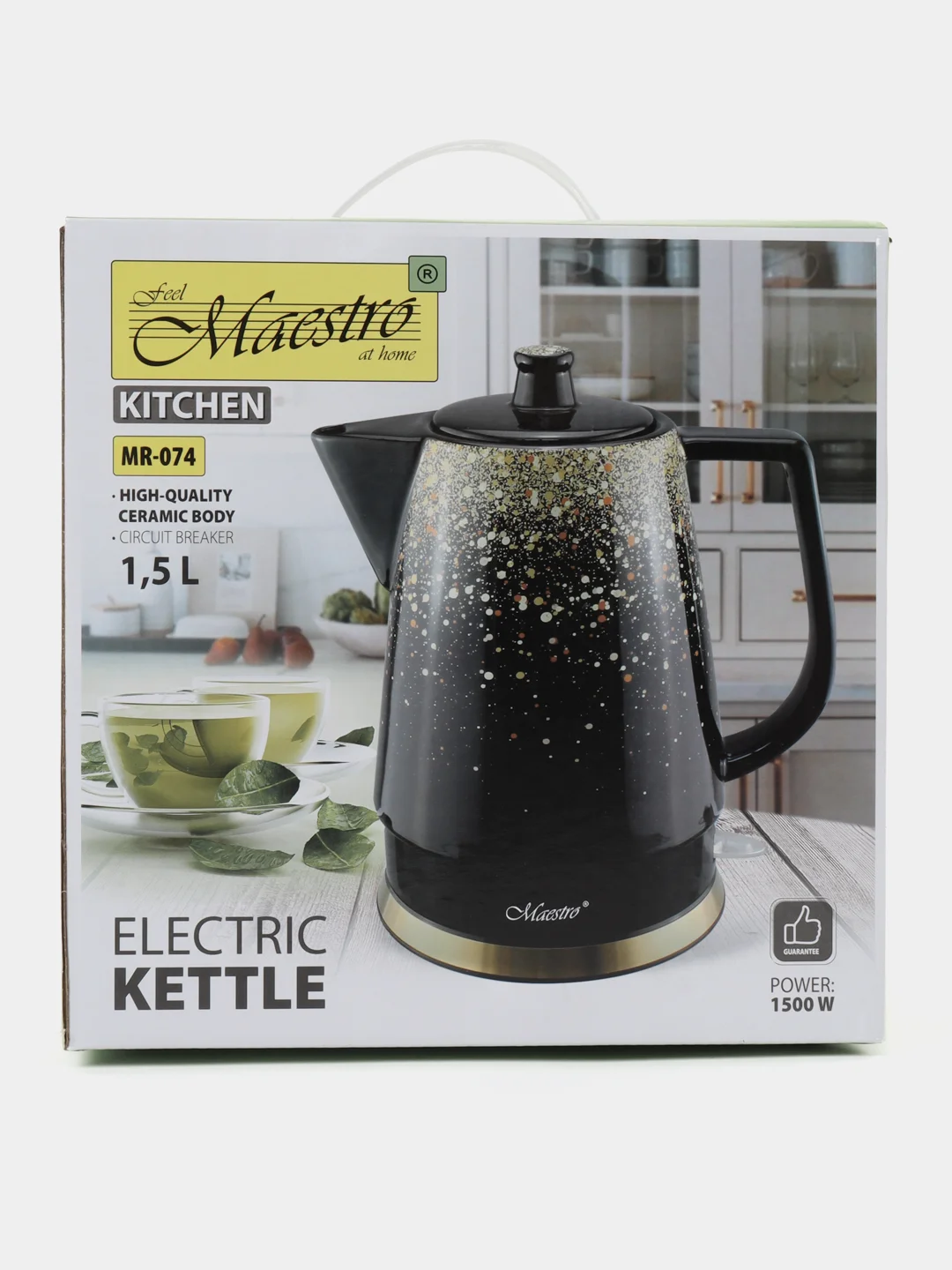 Чайник электрический Maestro MR-074-GOLD керамика, 1,5 л